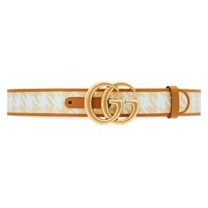 Gucci GG Marmont Houndstooth Belt